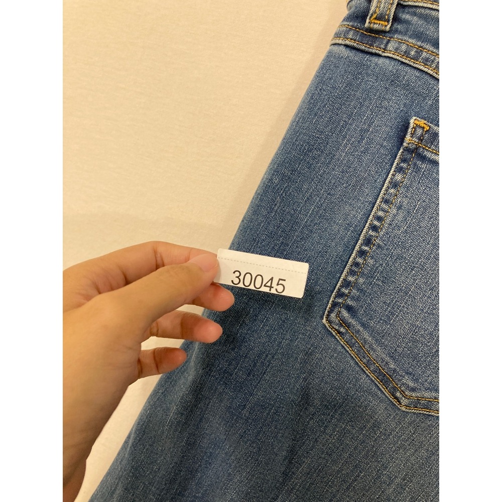SPANX Seamed Front Wide Leg Jeans Size XL Vintage Indigo Pull-on Comfy - Picture 11 of 11